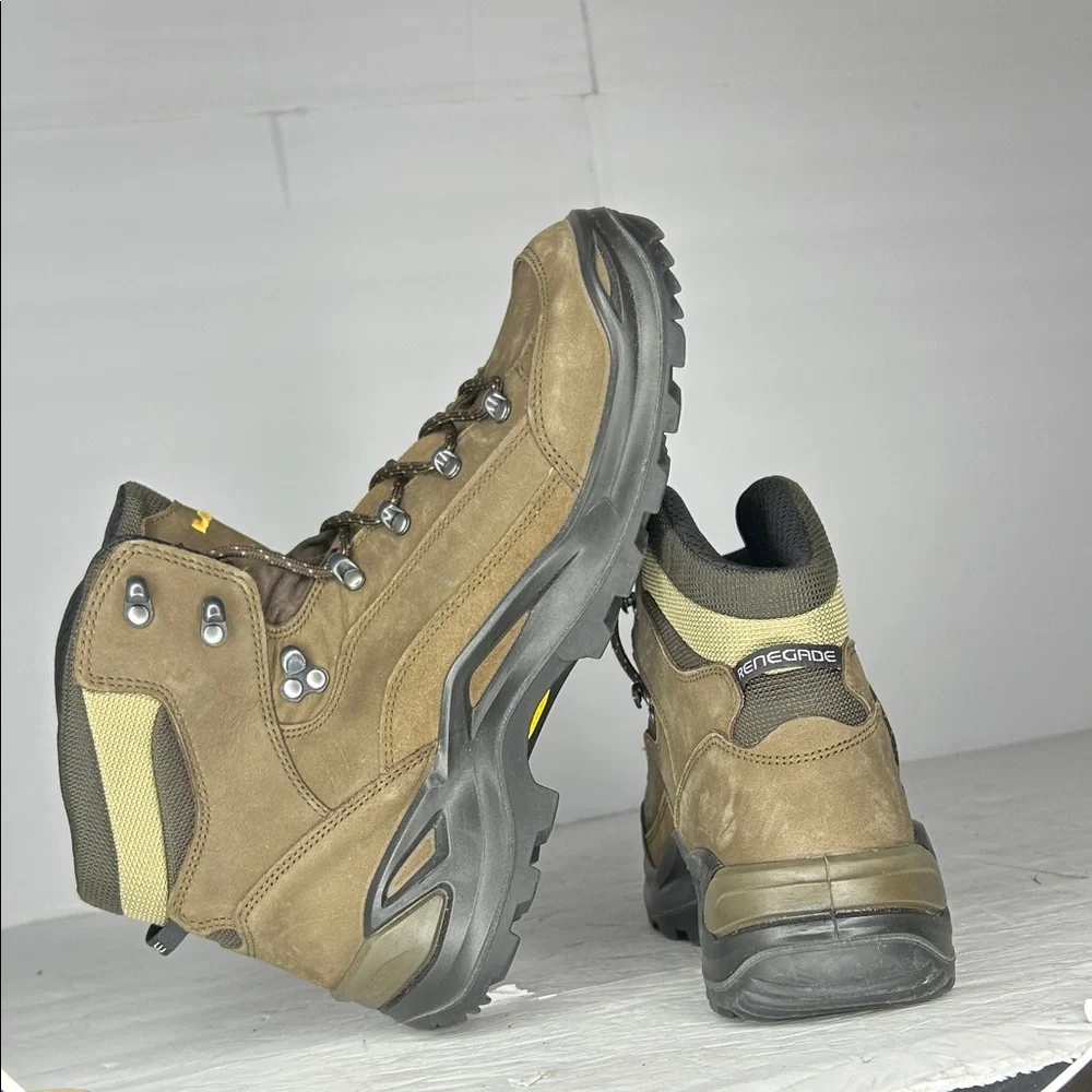 Lowa Brown and Yellow Hiking Boots